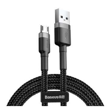 Baseus Cafule USB / microUSB adatkábel, 2m, szürke/fekete