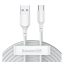 Baseus Simple Wisdom USB / USB-C töltő- és adatkábel, 1,5m, fehér (2db)