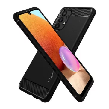   Spigen Rugged Armor Samsung Galaxy A32 5G tok, Matte Black, fekete