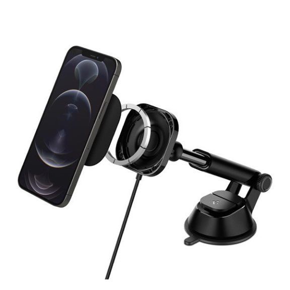 Spigen OneTap Pro ITS35W mágneses Magsafe autós tartó vezeték nélküli wireless gyorstöltővel, műszerfalra