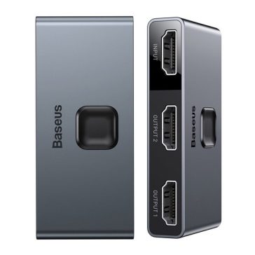 Baseus Matrix kétirányú HDMI Switcher, szürke