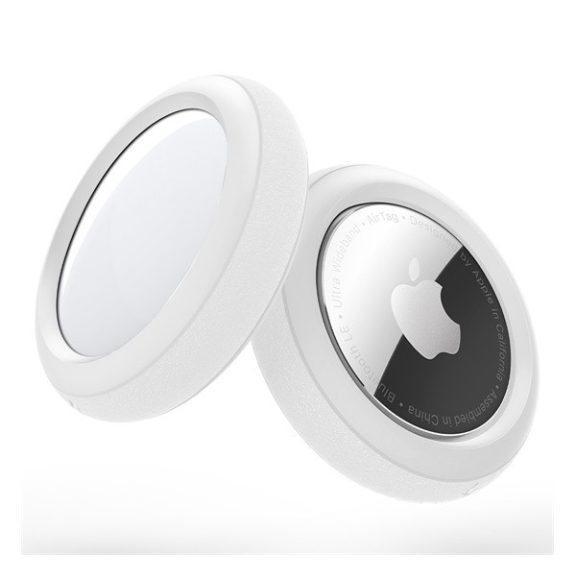 Spigen Silicone Fit Apple AirTag tok, fehér (2db)