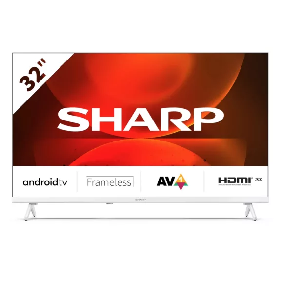 SHARP 32FH2EW HD Ready Android LCD Smart Televízió, fehér