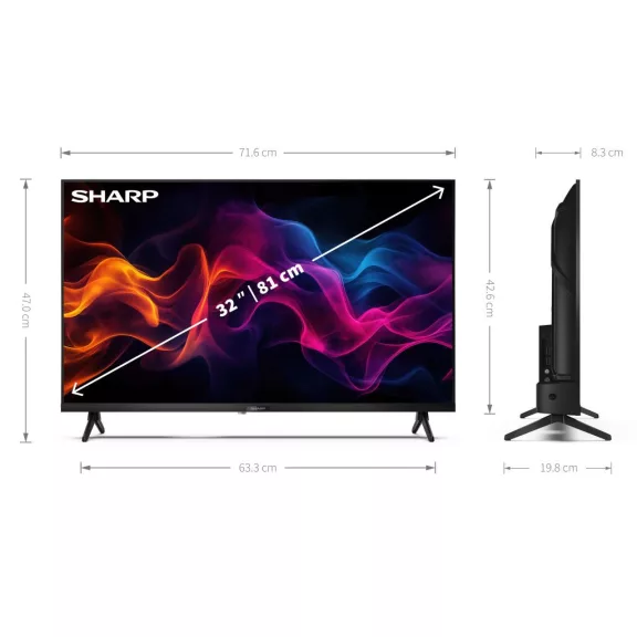 SHARP 32GF3265E Full HD QLED Google Televízió