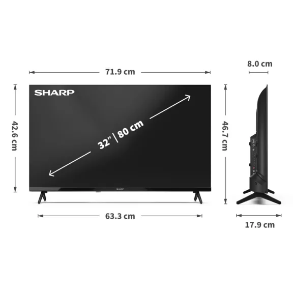 SHARP 32HA1205E Ready LED LCD Televízió