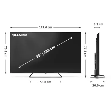 SHARP 55HP6265E Ultra HD 4K QLED Google Televízió