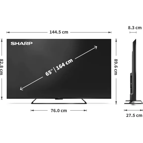 SHARP 50HR7265E UHD 4k 144Hz QLED LCD Google Televízió