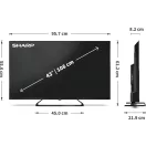 SHARP 43HP6265E Ultra HD 4K QLED Google Televízió