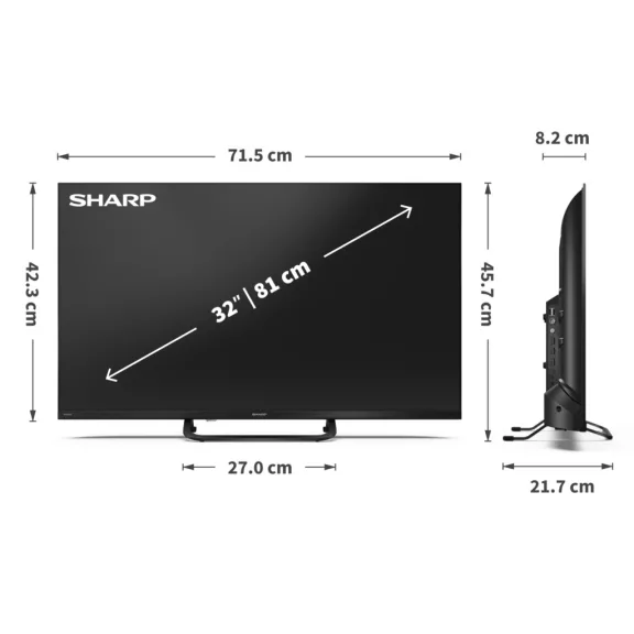 SHARP 32HF3865E Full HD QLED Google Televízió
