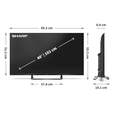 SHARP 40HF3865E 101cm-es Full HD QLED Google TV