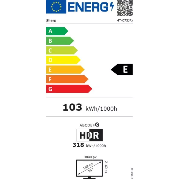 SHARP 75JP7265E Ultra 4K QLED MiniLED Google Televízió