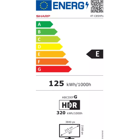 SHARP 85HP5265E 215cm-es 4K Ultra HD QLED Google TV