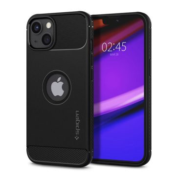Spigen Rugged Armor Apple iPhone 13 tok, Matte Black, fekete