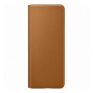 Samsung Galaxy Z Fold3 5G Leather Flip Cover, gyári bőr flip tok, barna, EF-FF926