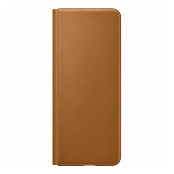 Samsung Galaxy Z Fold3 5G Leather Flip Cover, gyári bőr flip tok, barna, EF-FF926