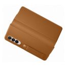 Samsung Galaxy Z Fold3 5G Leather Flip Cover, gyári bőr flip tok, barna, EF-FF926