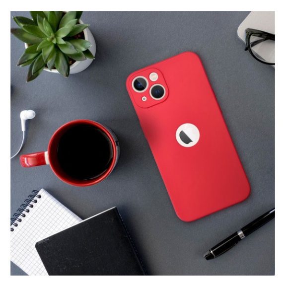 Forcell Soft Apple iPhone 13 Pro Max szilikon tok, piros