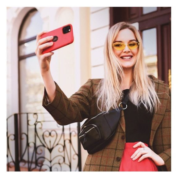 Forcell szilikon hátlapvédő tok Samsung Galaxy A03s, piros