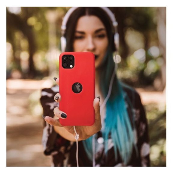 Forcell szilikon hátlapvédő tok Apple iPhone 13 Pro Max, piros