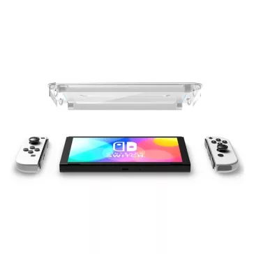   Spigen Glas.tR EZ Fit Nintendo Switch OLED tempered kijelzővédő fólia felhelyező kerettel (2db)