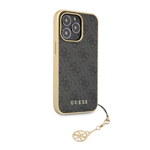 Guess 4G Charms Apple iPhone 13 Pro Max hátlap tok, szürke