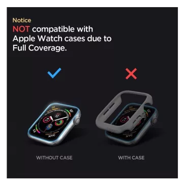   Spigen Pro Flex EZ Fit Apple Watch S9 / S8 / S7 45mm tempered kijelzővédő fólia felhelyező kerettel (2db)