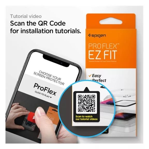 Spigen Pro Flex EZ Fit Apple Watch S9 / S8 / S7 45mm tempered kijelzővédő fólia felhelyező kerettel (2db)
