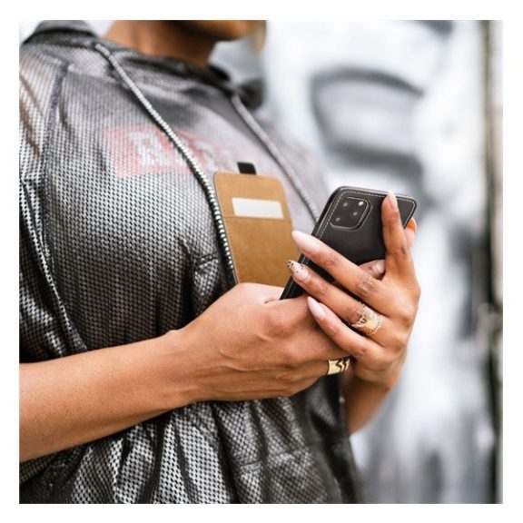 Flip tok szilikon belsővel Samsung Galaxy A33 5G, fekete