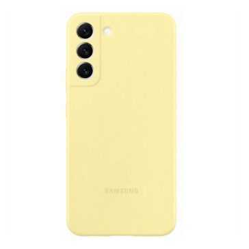   Samsung Galaxy S22+ Silicone Cover, gyári szilikon tok, sárga, EF-PS906TY