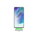 Samsung Galaxy S21 FE Silicone Cover with Strap, gyári szilikon tok szíjjal, fehér, EF-GG990TW