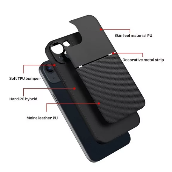 Forcell Noble hátlap tok, Samsung Galaxy A13 5G, fekete