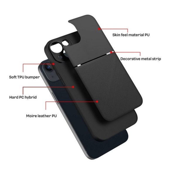 Forcell Noble hátlap tok, Xiaomi Redmi Note 11/11S, fekete