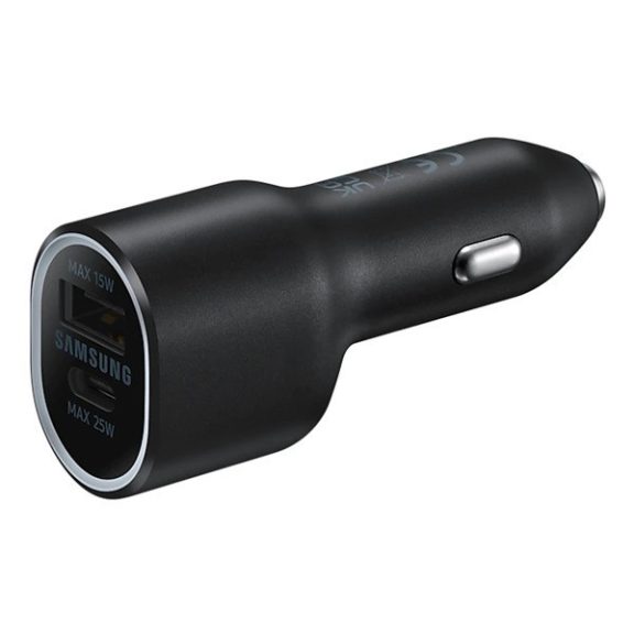 Samsung EP-L4020NBEGEU autós szivargyújtó gyorstöltő, USB-C + USB, 40W, fekete
