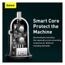 Baseus Grain Pro hálózati gyorstöltő adapter 2xUSB, 24W, fekete