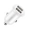 Baseus Grain Pro autós szivargyújtó gyorstöltő adapter 2xUSB, 24W, fehér