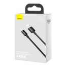 Baseus Superior USB-C gyorstöltő töltő- és adatkábel, 1m, fekete