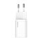 Baseus Super-Si hálózati gyorstöltő adapter USB-C, 20W, fehér