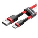 Baseus Cafule USB-C gyorstöltő töltő- és adatkábel, 1m, piros