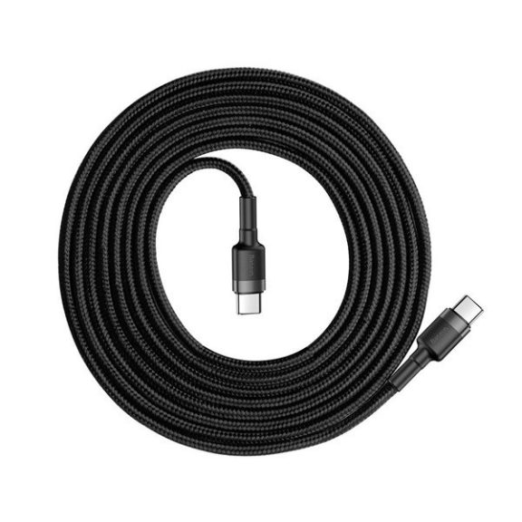 Baseus Cafule USB-C gyorstöltő töltő- és adatkábel, 2m, szürke-fekete