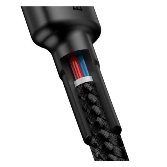 Baseus Cafule USB-C gyorstöltő töltő- és adatkábel, 2m, szürke-fekete