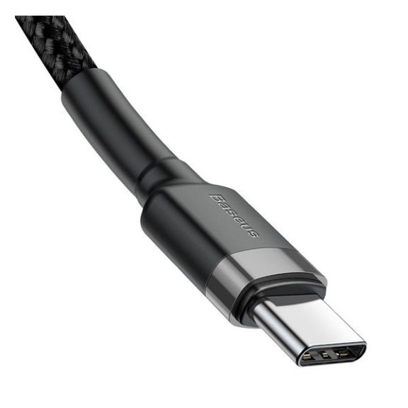 Baseus Cafule USB-C gyorstöltő töltő- és adatkábel, 2m, szürke-fekete