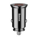 Baseus Circular autós szivargyújtó gyorstöltő, 2xUSB, 30W, fekete