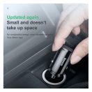 Baseus Circular autós szivargyújtó gyorstöltő, 2xUSB, 30W, fekete