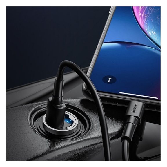 Baseus Tiny Star autós szivargyújtó gyorstöltő USB, 30W, szürke