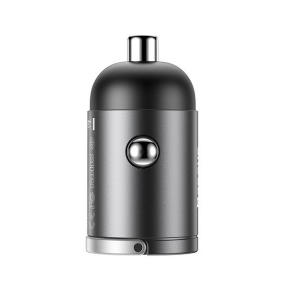 Baseus Tiny Star autós szivargyújtó gyorstöltő USB, 30W, szürke