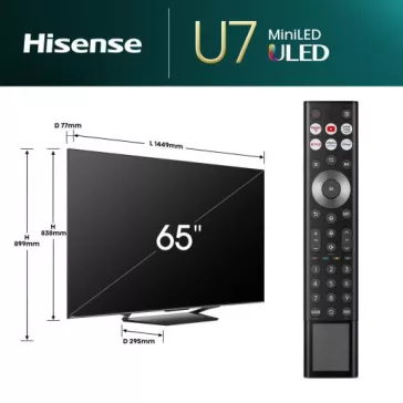 Hisense 65U7NQ 4K UHD Smart MiniLED Televízió
