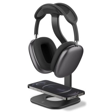   Spigen Nanotac Apple Airpods Max Stand MagFit, Magsafe asztali töltőpad és Apple AirPods Max tartó állvány, fekete