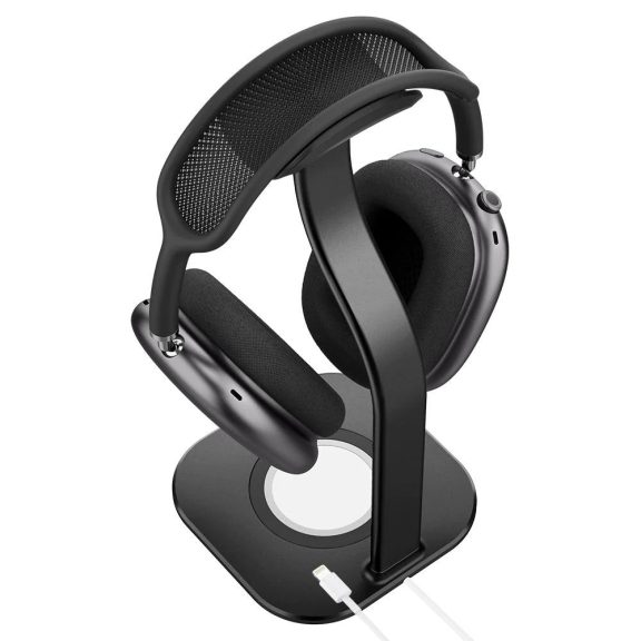 Spigen Nanotac Apple Airpods Max Stand MagFit, Magsafe asztali töltőpad és Apple AirPods Max tartó állvány, fekete
