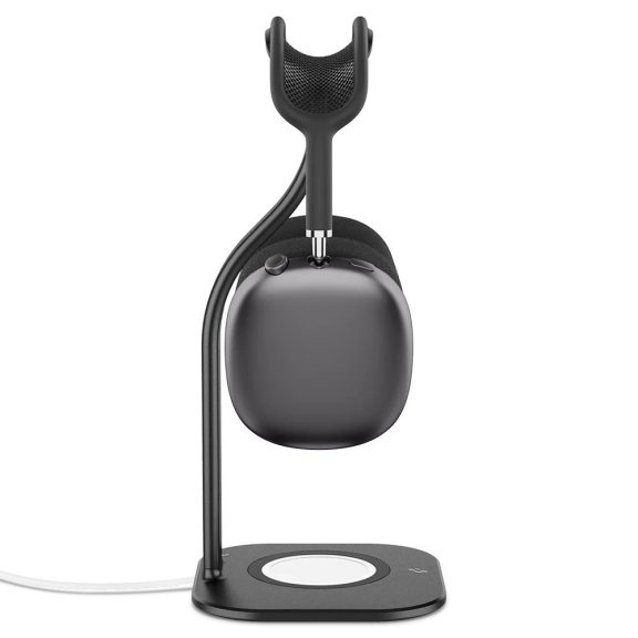 Spigen Nanotac Apple Airpods Max Stand MagFit, Magsafe asztali töltőpad és Apple AirPods Max tartó állvány, fekete