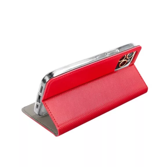 Magnet Samsung Galaxy M53 5G mágneses flip tok, piros